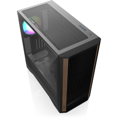 Корпус без блока питания/ Case Raijintek AGOS MAX, Midi-Tower, TG, 1x140mm ARGB, 2xUSB 3.0 + 1xUSB 2.0, E-ATX, ATX, mATX, mITX Black