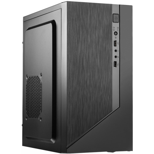 Корпус с блоком питания 450Вт./ Сase Forza mATX, 450W, 2xUSB2.0, Black, w/o FAN, 12 cm fan PSU, power cord