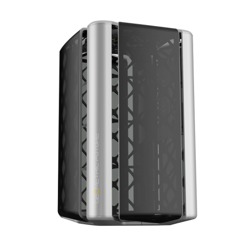 Корпус ПК без блока питания/ Case Geometric Future Model 2 The Ark, Midi-Tower, TG, no fans, 3xUSB-A 3.0, 1xUSB 3.2 Type-C, mATX, mITX Gray