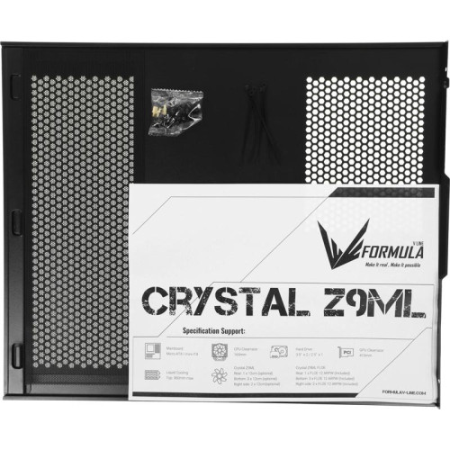 Корпус Formula Crystal Z9ML Floe черный без БП mATX 1xUSB3.0 1xUSB3.1 audio bott PSU