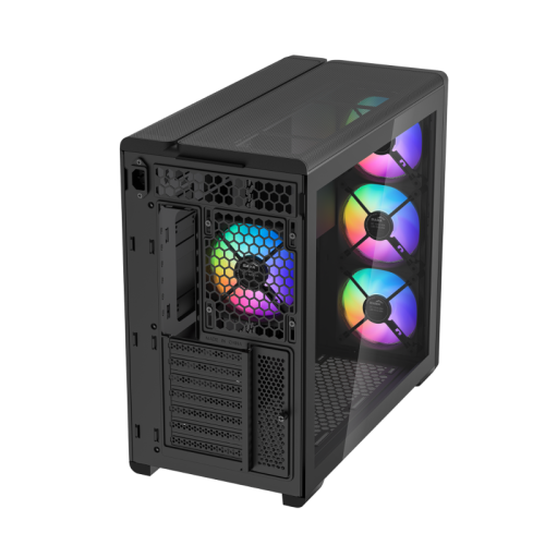 Корпус ПК без блока питания/ Case SAMA S50 Black, Midi-Tower, TG, 4x120mm ARGB, 2xUSB 3.0 + 1xUSB 3.2 Type-C, ATX, mATX, mITX Black Корпус ПК без блока питания/ Case SAMA S50 Black, Midi-Tower, TG, 4x120mm ARGB, 2xUSB 3.0 + 1xUSB 3.2 Type-C, ATX, mATX, mITX Black