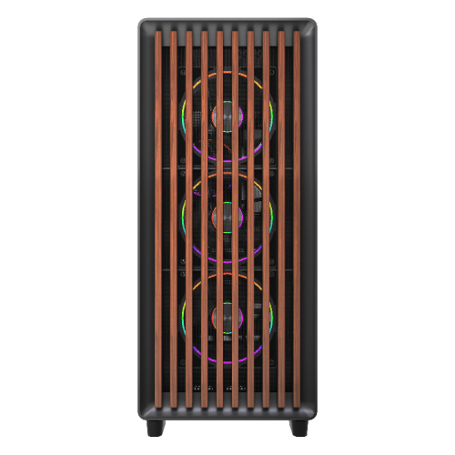 Корпус без блока питания/ Case HSPD F760, Mid Tower, Black, TG, 0.5 SPCC, 4x120mm ARGB E-ATX, ATX, mATX, mITX 165/420/200mm 2x2.5