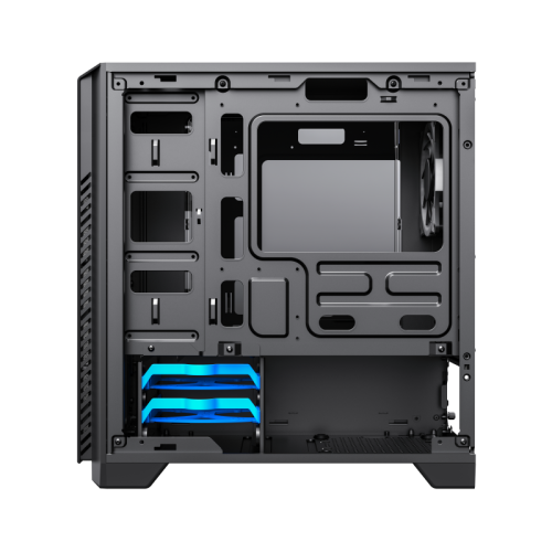 Компьютерный корпус, без блока питания mATX/ Gamemax M63 mATX case, black, w/o PSU, w/2xUSB3.0 +HD-Audio, w/1x12mm Blue LED fan (GMX-RF12B)