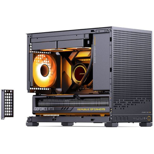 Корпус без блока питания/ Jonsbo D32 PRO BLACK, Mini-Tower , no fans, mATX, mITX,  2xUSB3.2 Gen1 Type-A, 1xUSB3.2 Gen 2 Type-C, 1xAUDIO, 1xMIC