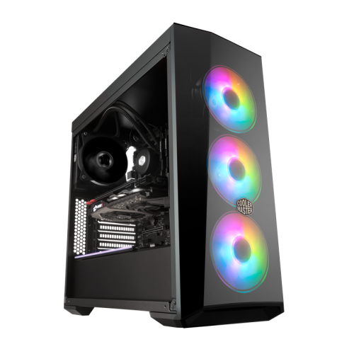 Корпус без блока питания/ Cooler Master MasterBox 5 Lite RGB, USB 3.0 x 2, 1xFan, 3x120mm ARGB Fan, Black, Splitter cable + Controller, ATX, w/o PSU