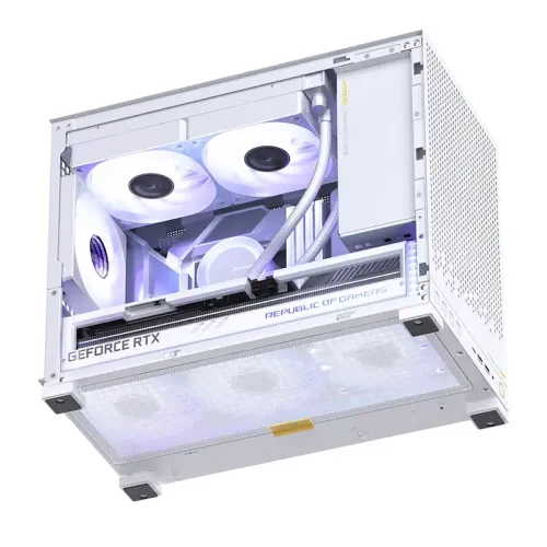 Корпус без блока питания/ Case JONSBO D32 PRO, Mini-Tower, TG, no fan, 2xUSB-A 3.2 + 1xUSB-C 3.2, mATX, mDTX, mITX White