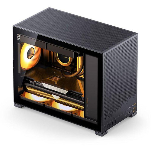 Корпус без блока питания/ Jonsbo D32 STD BLACK, Mini-Tower, no fans, mATX, mITX, 1xUSB3.2 Gen1 Type-A, 1xUSB3.2 Gen 2 Type-C, 1xAUDIO, 1xMIC