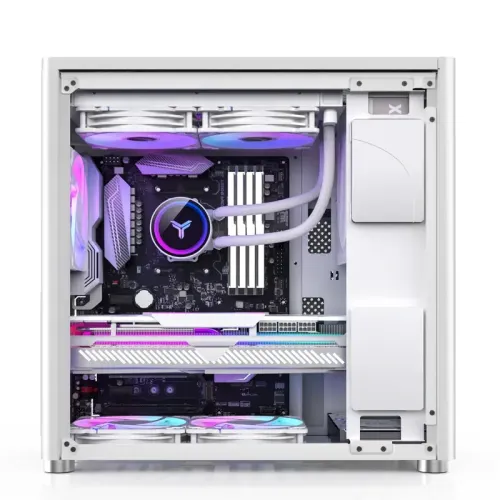 Корпус без блока питания/ Case JONSBO D40, Midi-Tower, TG, no fan, 1xUSB-A 3.2 + 1xUSB-C 3.2, ATX, mATX, White
