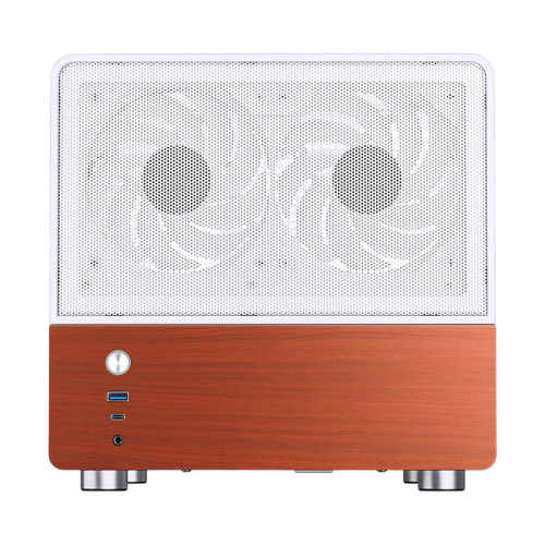 Корпус без блока питания/ Case JONSBO V12, Mini-Tower, TG, 2x120mm, 1xUSB-A 3.0 + 1xUSB-C 3.2, mATX, mITX White