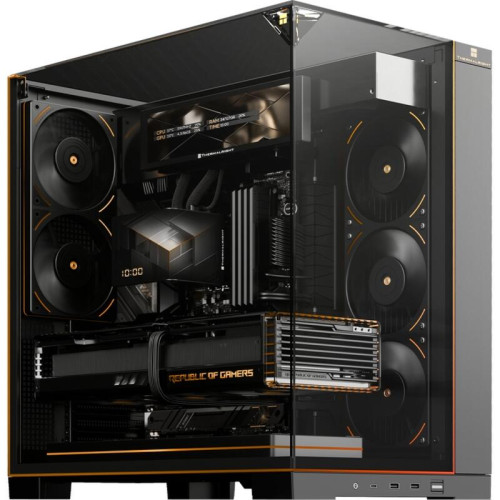 Корпус без блока питания/ Case Thermalright A70 Vision, Midi-Tower, TG, LCD, ARGB, no fans, 2xUSB-A 3.0, 1xUSB Type-C, ATX, mATX, mITX Black