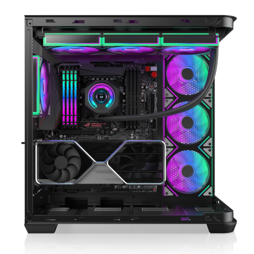 Корпус без блока питания/ Case Raijintek ATREUS BT7, Midi-Tower, TG, 7x120mm ARGB, 2xUSB-A 3.0 + 1xUSB Type-C , E-ATX, ATX, mATX, mITX Black