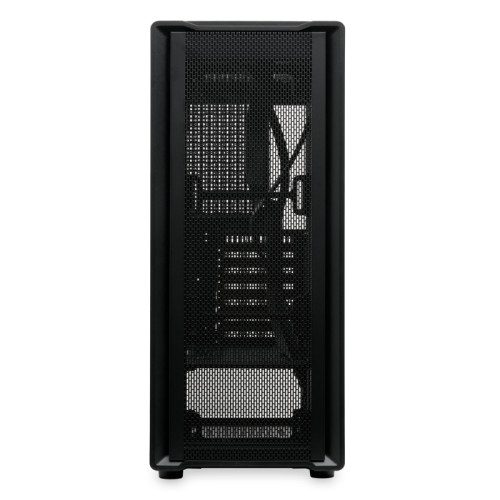 Корпус без блока питания/ Case HSPD M530, Mesh Mid Tower, Black, TG, 0.4 SPCC, no fans ATX, mATX, mITX 155/290/200mm 2x2.5