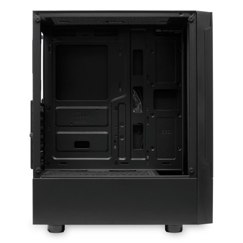 Корпус без блока питания/ Case HSPD M540, Mesh Mid Tower, Black, TG, 0.45 SPCC, no fans, ATX, mATX, mITX, 160/300/150mm, 2x2.5