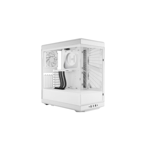 Корпус без блока питания/ Case HYTE Y40, Midi-Tower, TG, no fans, 2xUSB-A 3.2, 1xUSB Type-C, ATX, mATX, mITX Snow White