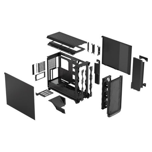 Корпус ПК без блока питания/ Case Fractal Design Meshify 3 XL Solid, Full-Tower, 3x140mm, 2xUSB-A 3.2 + 1xUSB 3.2 Type-C, SSI-EEB, SSI-CEB, ATX, mATX, mITX Black