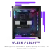Корпус без блока питания/ Case NZXT H7 Flow RGB, Midi-Tower, TG, 3x120mm RGB, 2xUSB-A 3.2 + 1xUSB-C 3.2, E-ATX, ATX, mATX, mITX Black