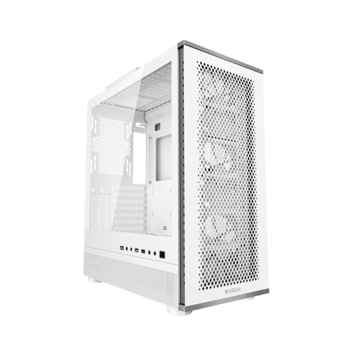 Корпус без блока питания/ PCCooler ME200 MESH WH, Mesh Full Tower, White, TG, SPCC, 3x120mm ARGB E-ATX, ATX, mATX, mITX 180/380/220mm 4x2.5