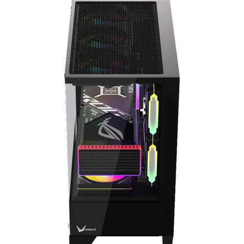 Корпус Formula Crystal Z1M Plus FR черный без БП mATX 9x120mm 1xUSB3.0 audio bott PSU