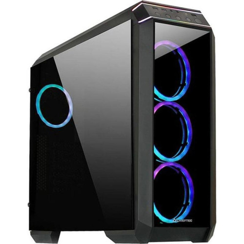 Корпус Chieftec Stallion II черный ATX 2x120mm 2x140mm 1x180mm 1xUSB2.0 audio bott PSU [GP-02B-UC-OP]
