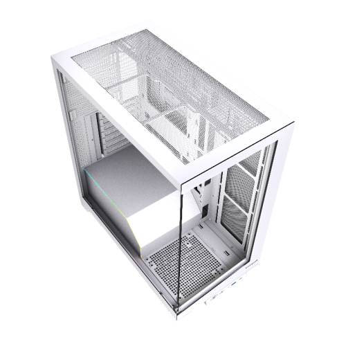 Корпус без блока питания/ Case HSPD F550, Mid Tower, White, TG, 0.7 SPCC, no fans ATX, mATX, mITX 185/420/200mm 3x2.5 Корпус без блока питания/ Case HSPD F550, Mid Tower, White, TG, 0.7 SPCC, no fans ATX, mATX, mITX 185/420/200mm 3x2.5
