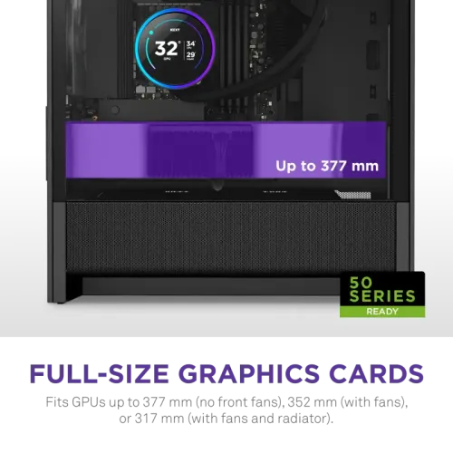 Корпус без блока питания/ Case NZXT H3 Flow (2025), Midi-Tower, TG, 1x120mm, 1xUSB-A 3.2 + 1xUSB-C 3.2, mATX, mITX Black