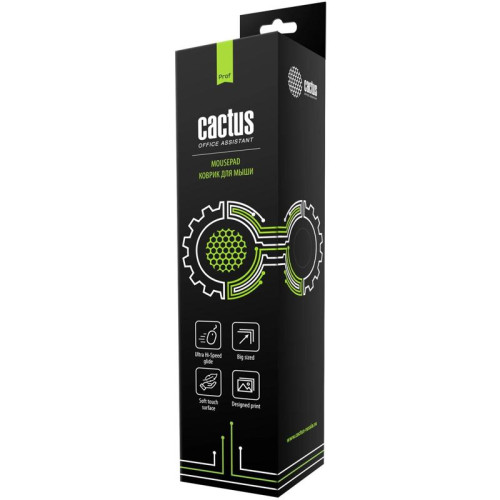 Коврик для мыши Cactus Black черный 900x400x2мм (CS-MPC-PRO02ХXL)