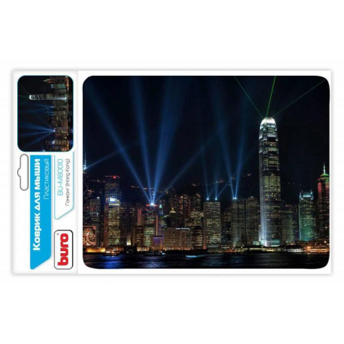 Коврик для мыши Buro BU-M80010 Мини рисунок/Гонконг 230x180x2мм