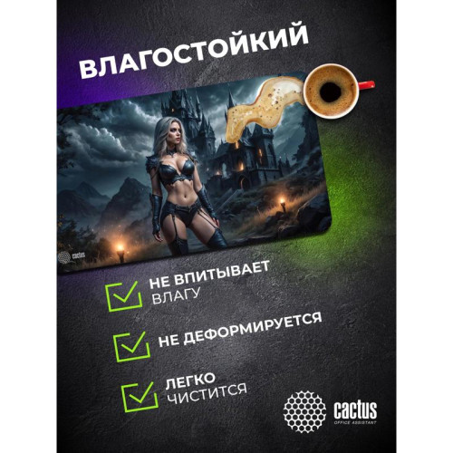 Коврик для мыши Cactus Erotic girl 700x400x3мм (CS-MP-PRO04XLL)