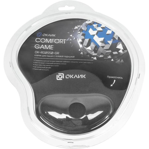 Коврик для мыши Oklick OK-RG0550-GR Мини серый 220x195x20мм