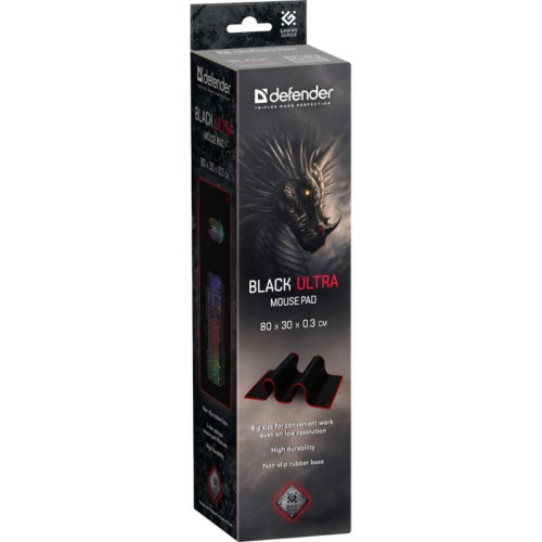 Defender Коврик для компьютерной мыши Black Ultra 800х300х3мм