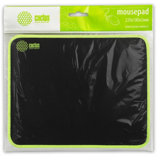 Коврик для мыши Cactus Black черный 250x200x3мм (CS-MPC-D01S)