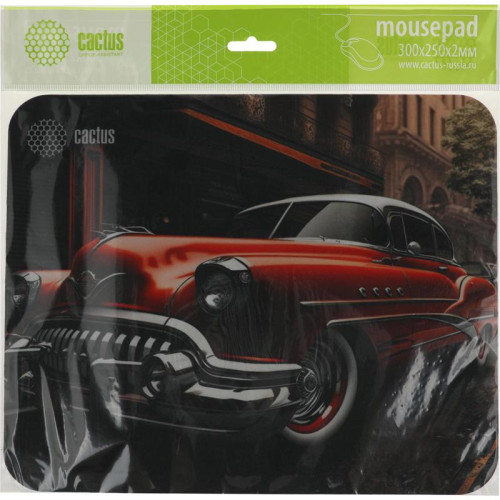 Коврик для мыши Cactus Red Car рисунок 300x250x2мм (CS-MP-P07M)