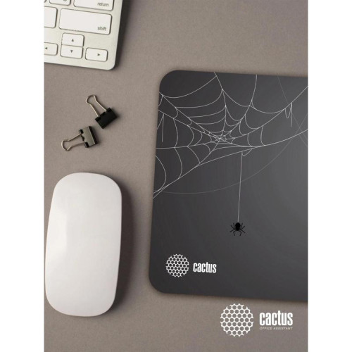 Коврик для мыши Cactus Spider gray черный 250x200x3мм (CS-MP-D13S)