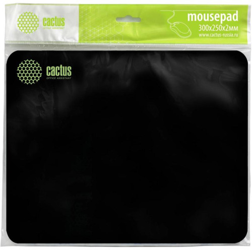 Коврик для мыши Cactus Black черный 300x250x2мм (CS-MPC-P01M)
