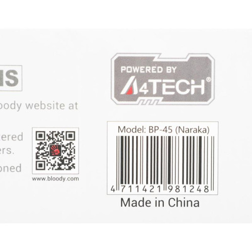 Коврик для мыши A4Tech Bloody BP-45 Naraka Большой белый/рисунок 450x400x3мм