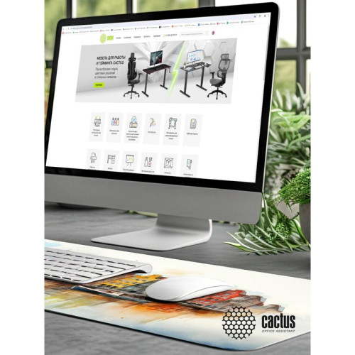 Коврик для мыши Cactus Amsterdam рисунок 900x400x3мм (CS-MP-PRO12XXL)