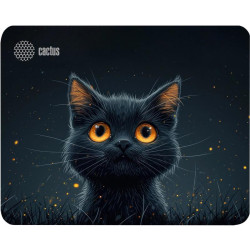 Коврик для мыши Cactus Black Cat 250x200x3мм (CS-MPC-D09S)