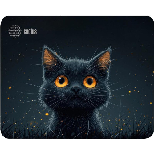 Коврик для мыши Cactus Black Cat 250x200x3мм (CS-MPC-D09S)