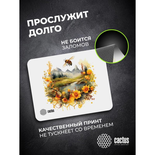 Коврик для мыши Cactus Honeybee 220x180x2мм (CS-MP-P09XS)