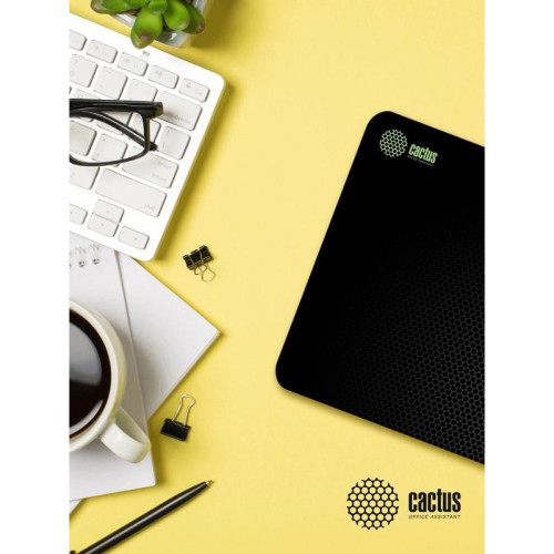 Коврик для мыши Cactus Black Mesh черный 250x200x3мм (CS-MPC-D02S)