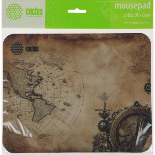 Коврик для мыши Cactus Vintage map 250x200x3мм (CS-MP-D10S)