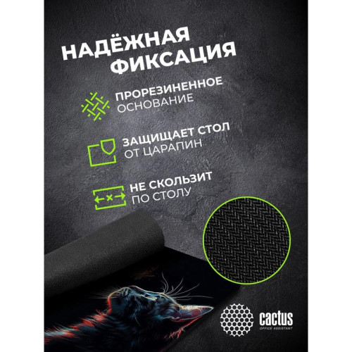 Коврик для мыши Cactus Night Cat 220x180x2мм (CS-MP-P12XS)
