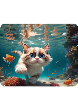Коврик для мыши Cactus Fish Cat рисунок 300x250x3мм (CS-MPC-D15M)