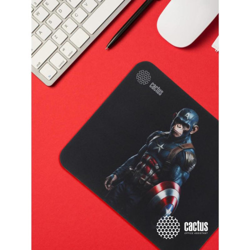 Коврик для мыши Cactus Captain America рисунок 250x200x3мм (CS-MP-D08S)