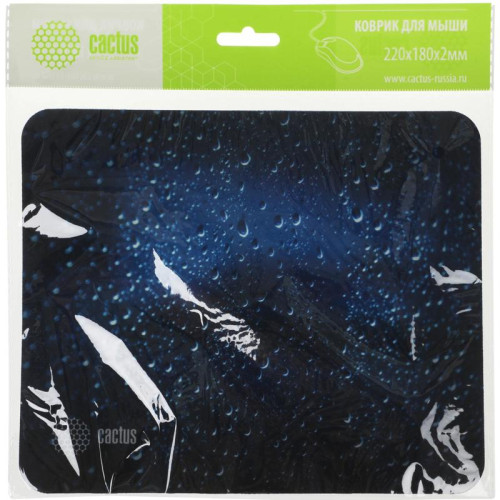 Коврик для мыши Cactus Water Drops рисунок 220x180x2мм (CS-MPC-P05XS)