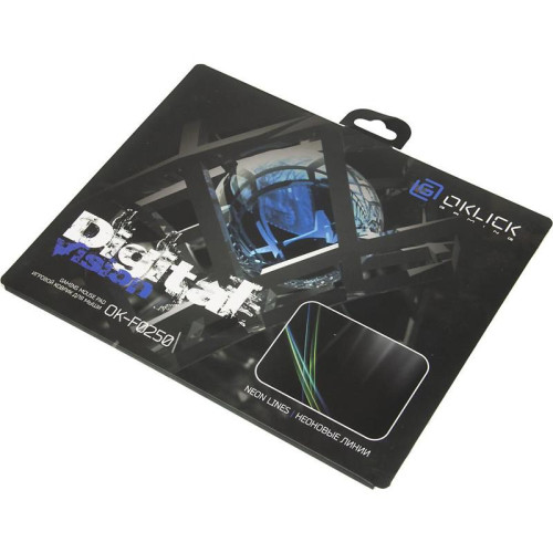 Коврик для мыши Oklick OK-F0250 Мини рисунок/линии неоновые 250x200x3мм