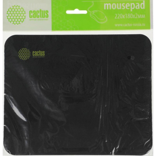 Коврик для мыши Cactus Black черный 220x180x2мм (CS-MP-P01XS)