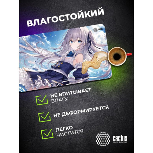 Коврик для мыши Cactus Anime blue 700x400x3мм (CS-MP-PRO01XLL)