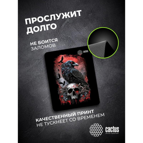 Коврик для мыши Cactus Raven 250x200x3мм (CS-MP-D14S)