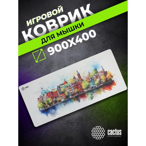 Коврик для мыши Cactus Amsterdam рисунок 900x400x3мм (CS-MP-PRO12XXL)